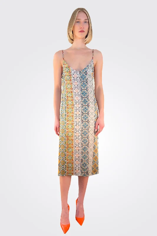 Anna Dress - Tiles Print