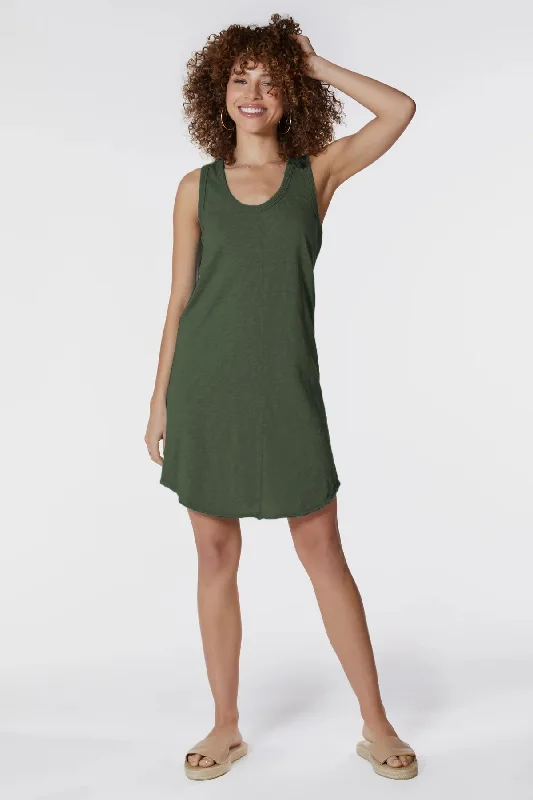 Center Seam Tank Dress - Garden