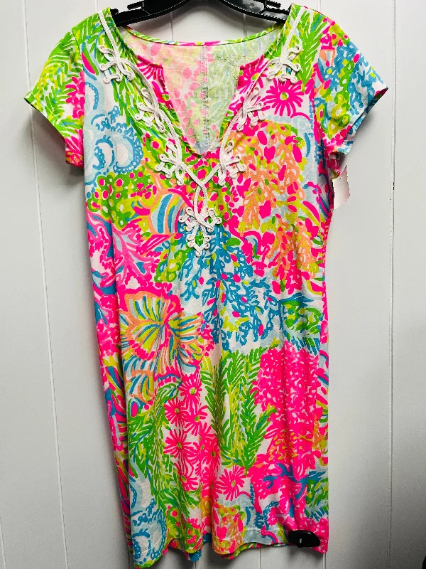 Dress Casual Short By Lilly Pulitzer In Orange & Pink, Size: S