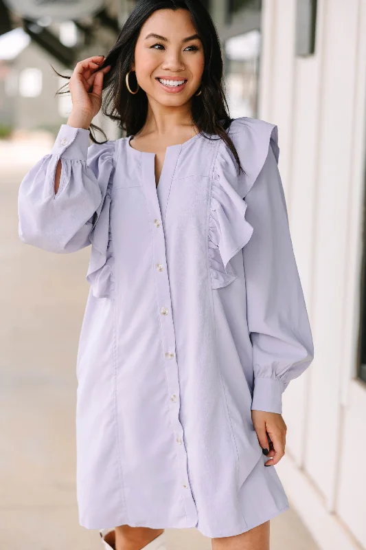 Feeling My Best Lavender Purple Ruffled Dress