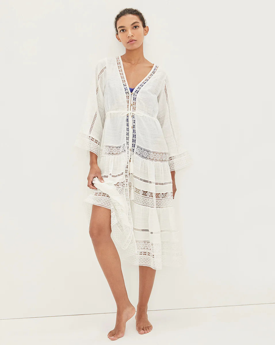 Minoru Cotton Dress - White