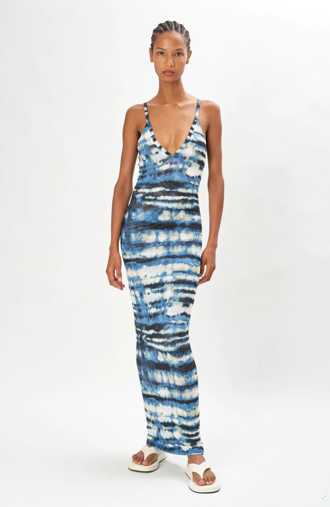 Rozio Dress - Tie Dye Blue