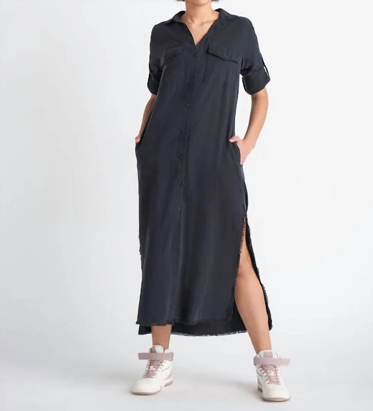 A-Line Maxi Dress in Black