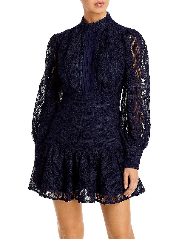 Remy Womens Lace Short Mini Dress