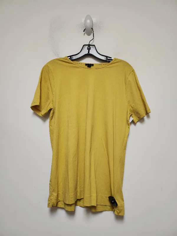 Top Short Sleeve Basic By Ann Taylor In Yellow, Size: L