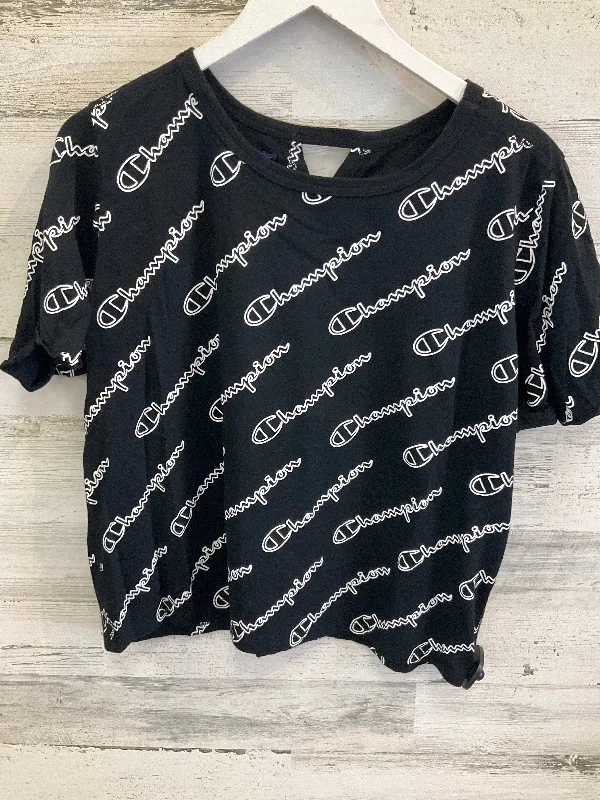 Top Short Sleeve By Champion In Black, Size: Xl