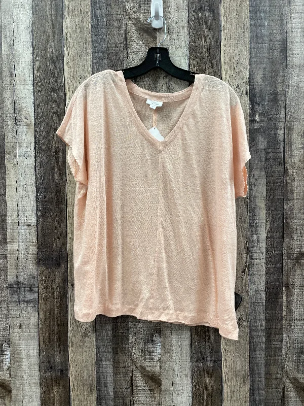 Top Short Sleeve By J. Jill In Peach, Size: S