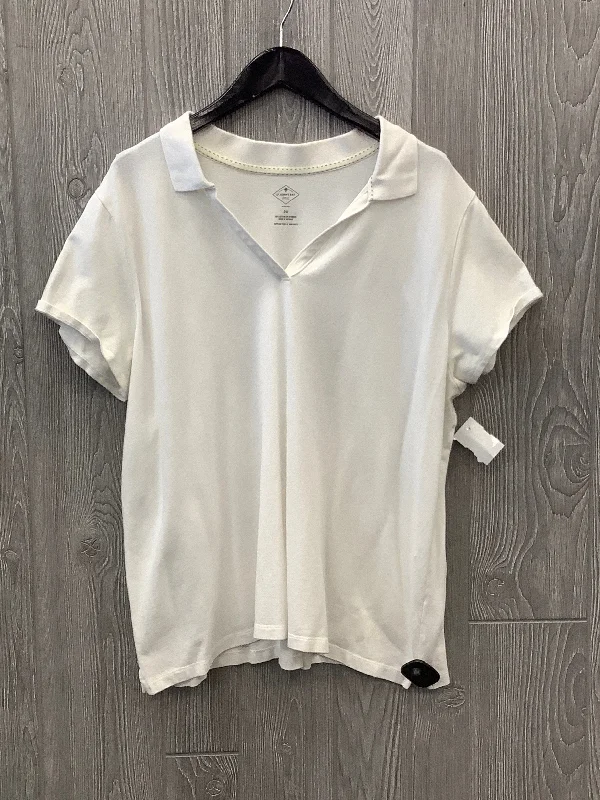 Top Short Sleeve By St Johns Bay In White, Size: 2x