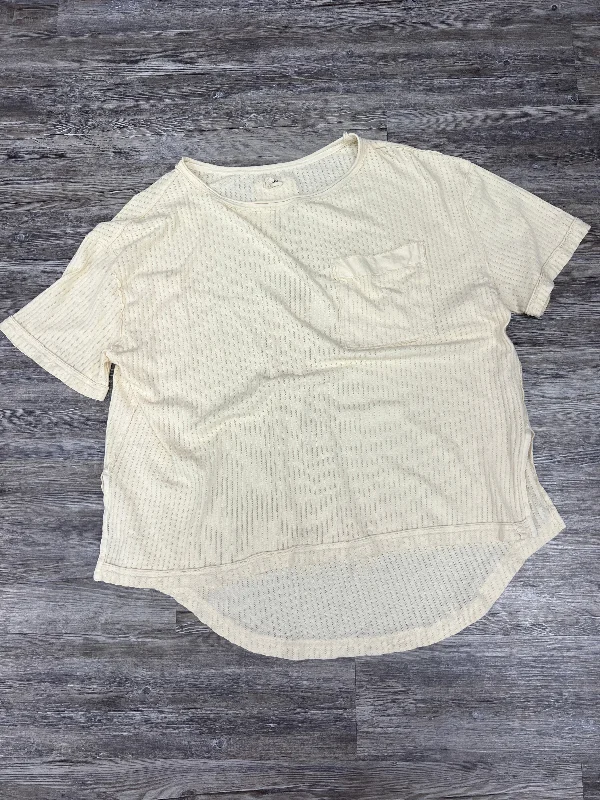 Top Short Sleeve By We The Free In Cream, Size: M