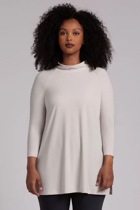 Svelte Funnel Neck Tunic | Cashew