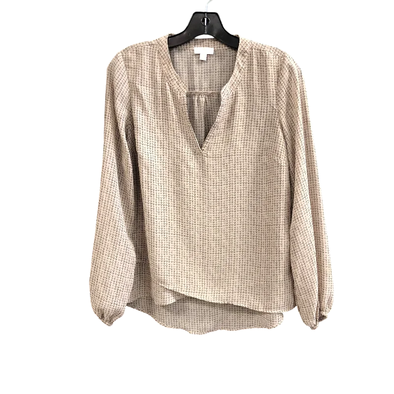 Top Long Sleeve By Cmc In Taupe, Size: S