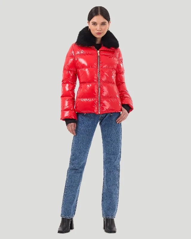 Apres-Ski Jacket with Detachable Toscana Shearling Lamb Collar