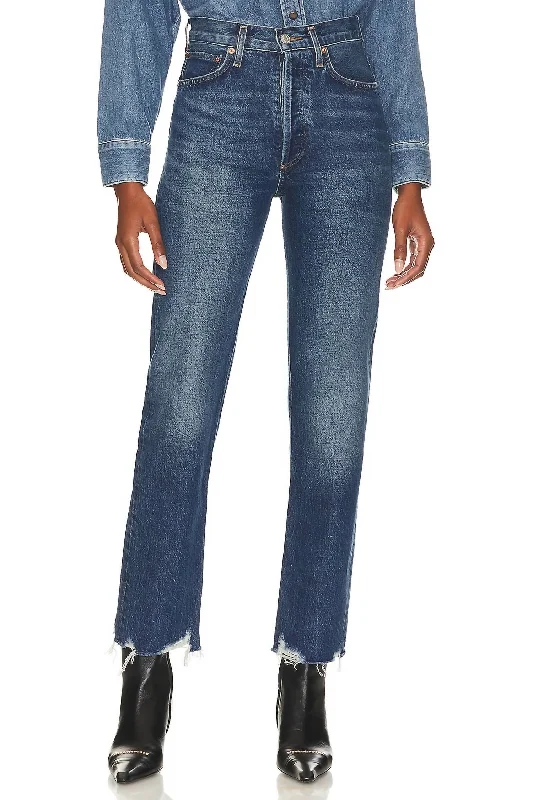 90's Pinch Waist High Rise Straight Jeans In Swindle