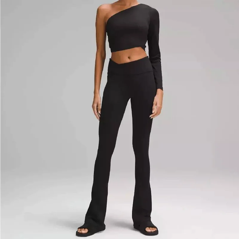 Align Asymmetrical-Waist Mini-Flared Pant In Black