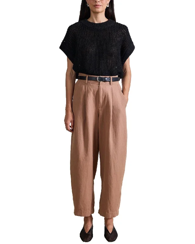 Bari Crop Trouser In Deep Khaki