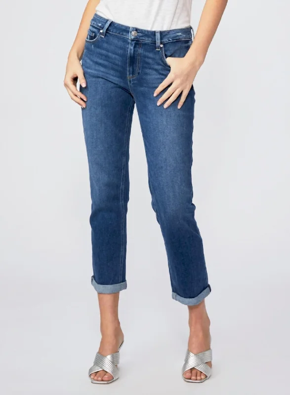 Brigitte Mid-Rise Slim Boyfriend Denim Jeans In Eiffel