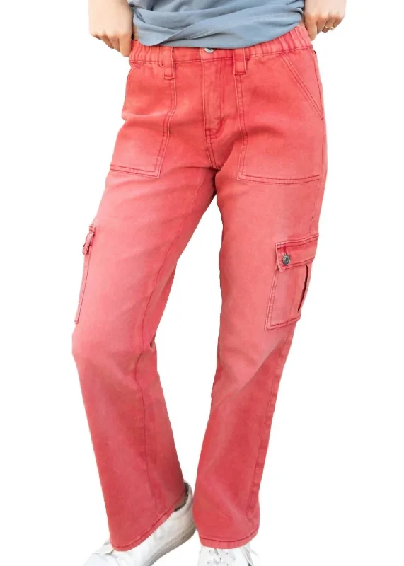 Cal Jeans In Mineral Red