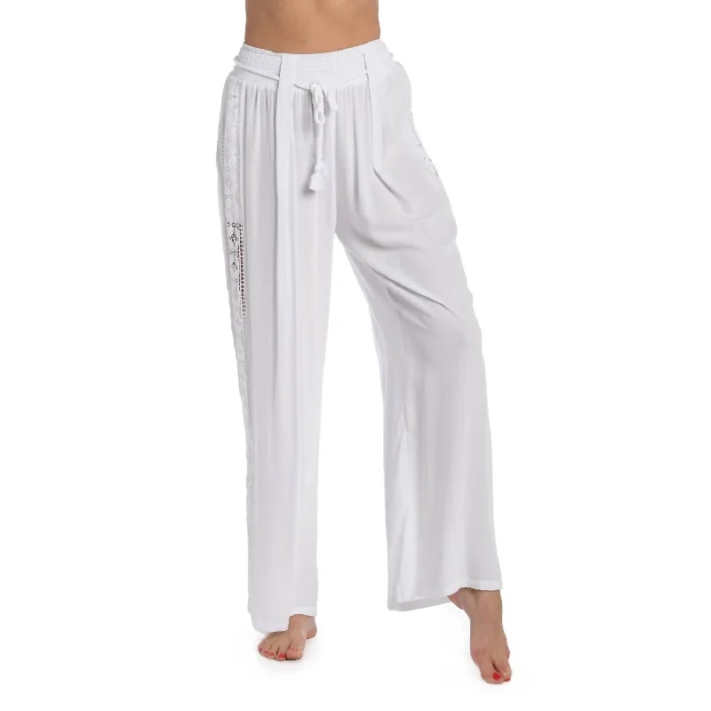 Coastal Covers Palazzo Pants In White