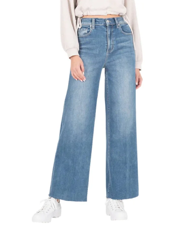 Hudson Wide Leg Jeans In Humo