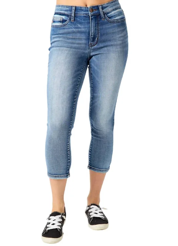 Mid-Rise Capri Jean In Blue