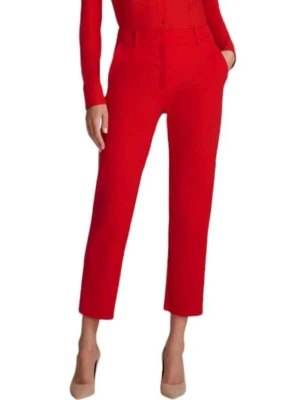 Neoprene Ceo 7/8 Trouser Pants In Scarlet