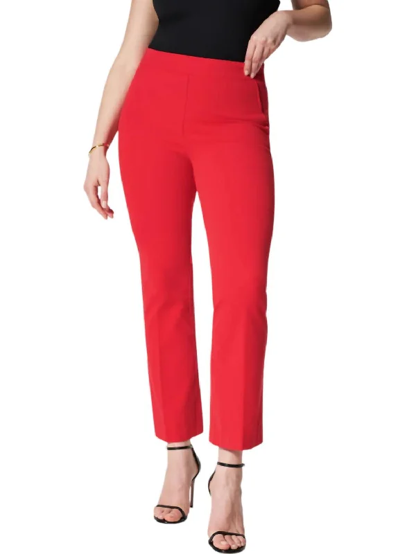 On-The-Go Kick Flare Pants In True Red