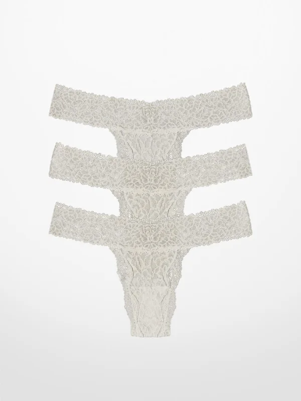 3-Pack Luxe-Stretch Lace Thong