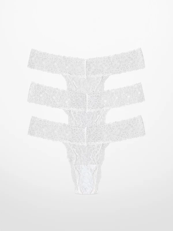 3-Pack Luxe-Stretch Lace Thong