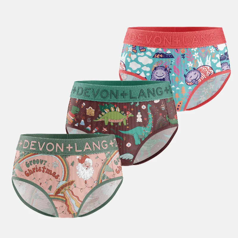 Bria Bikini Brief - Multi-Packs - Hippie Santa/Chilly Dinos/Cozy Yeti