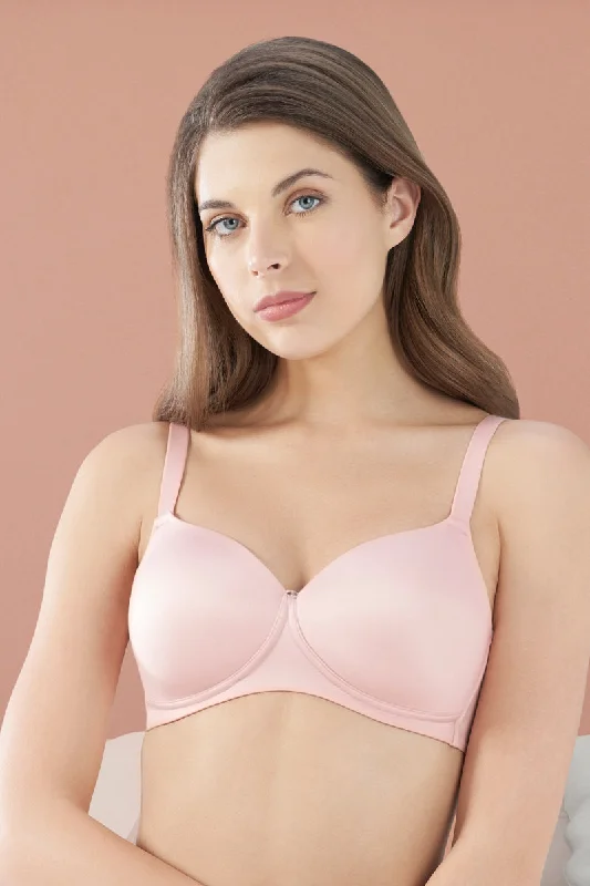 Cloudsoft Padded & Non-wired Bra - Blush Pink