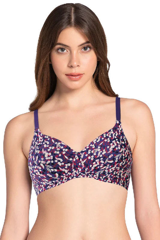 Cotton Dream Padded Non Wired T-shirt Bra - Blue Shadow Pr