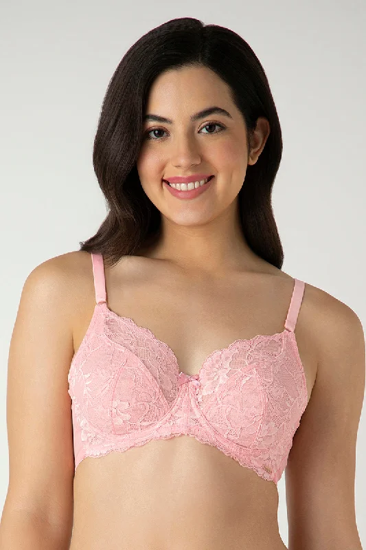 Luxe Support Non-Padded Wired Bra  - Rose Elegance