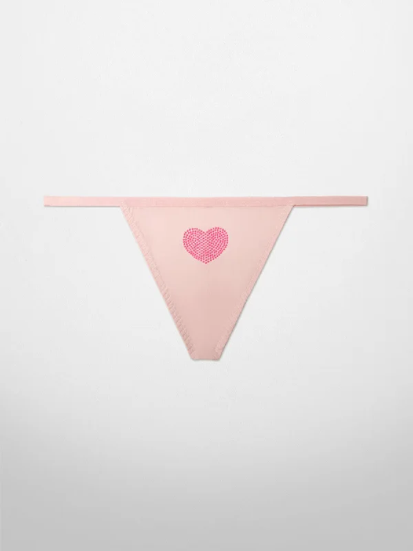 Heart Pink V-String Panty