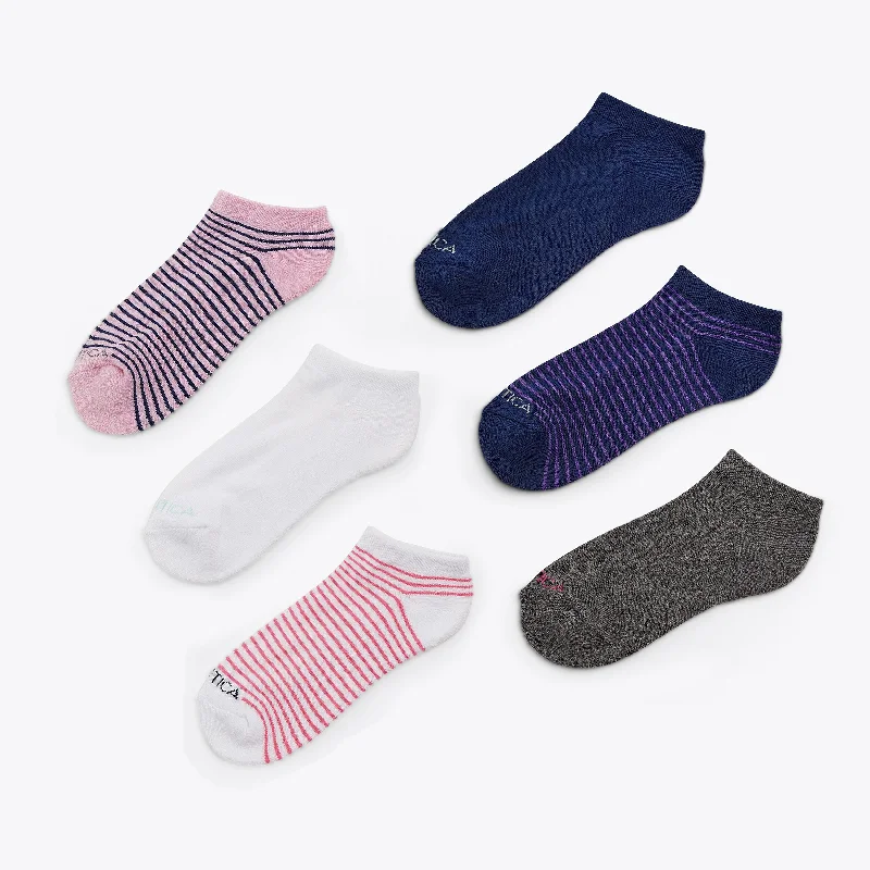 Nautica Womens Athletic Low-Cut Socks, 6-Pack