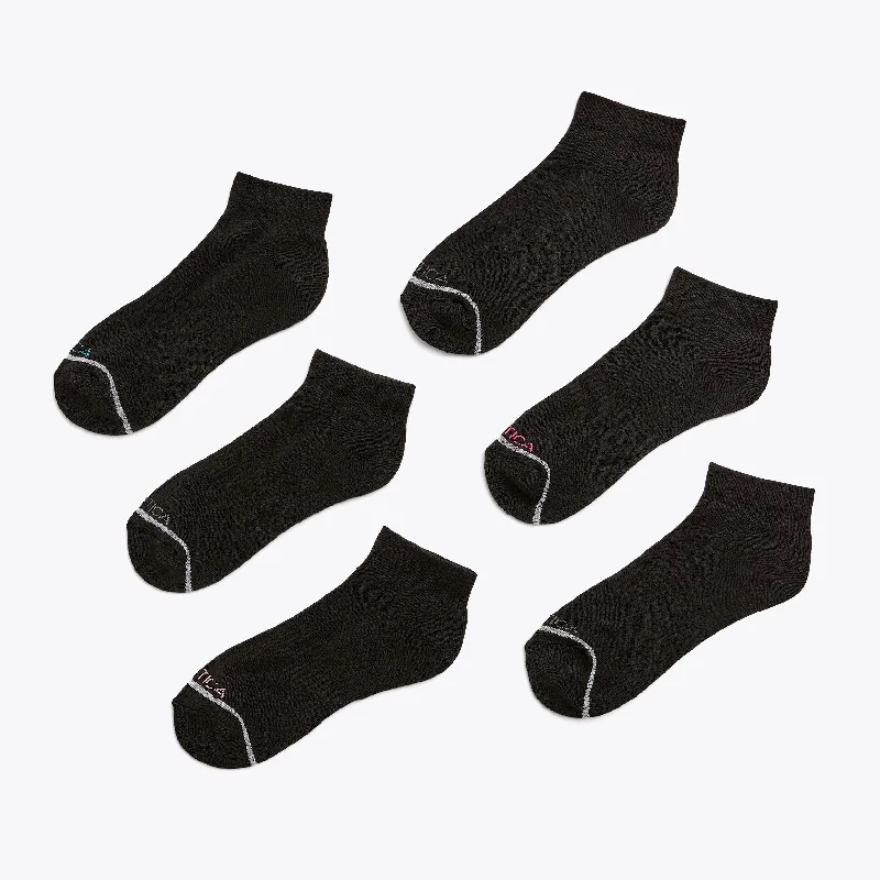 Nautica Womens Athletic Quarter Socks, 6-Pack