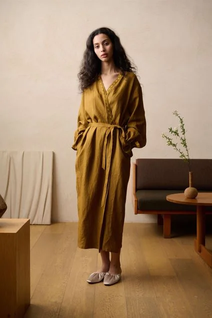 100% Linen Dressing Gown (In stock, 3 day dispatch)