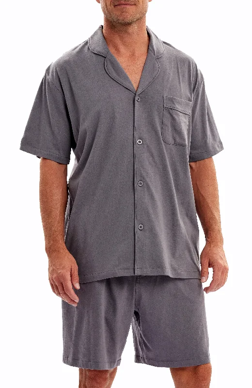 Mens Classic Short Knit Pajamas Set