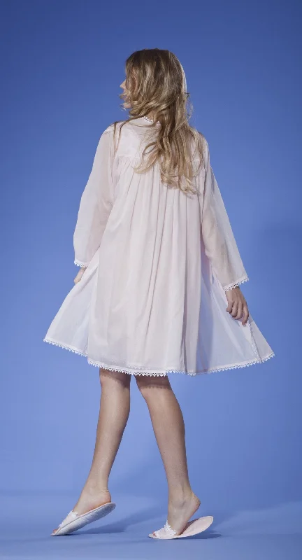 Amara Lace Trim Short Robe (In stock, 3-day dispatch)