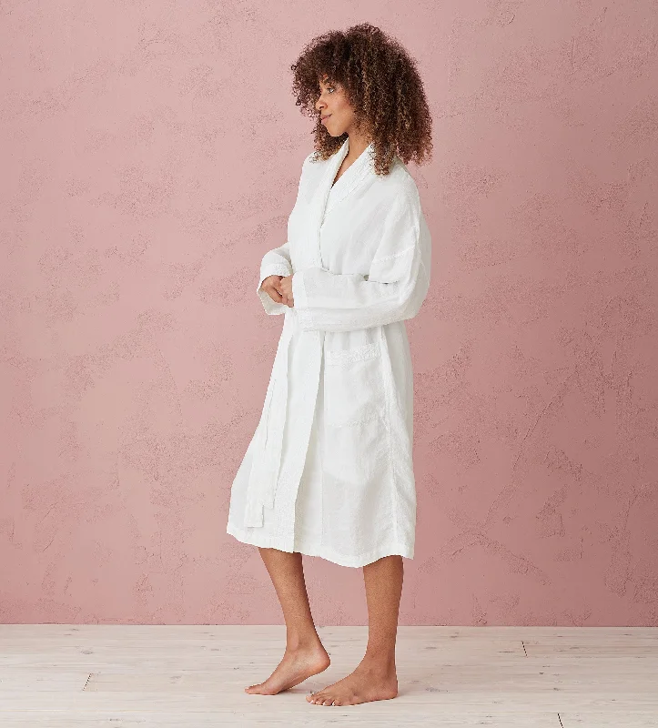 Cream Layla 100% Linen Robe