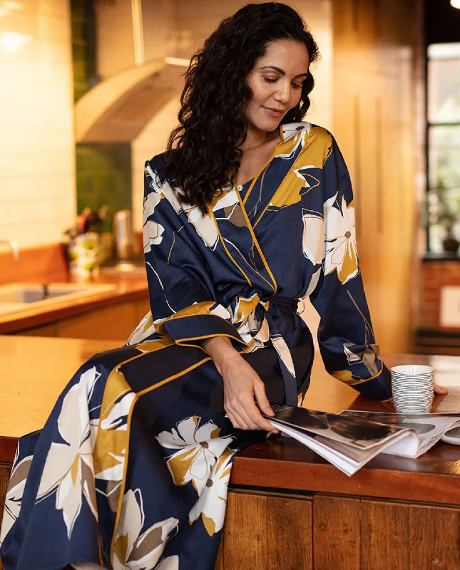 Notting Hill Floral Print Long Dressing Gown