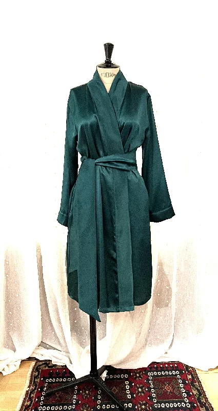 Italian Pure Silk Short Robe (in stock, 3-day dispatch)