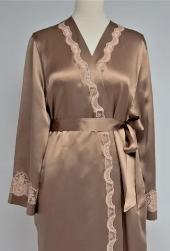 Luminosa Pure Silk Dressing Gown (in stock, 3-day dispatch)