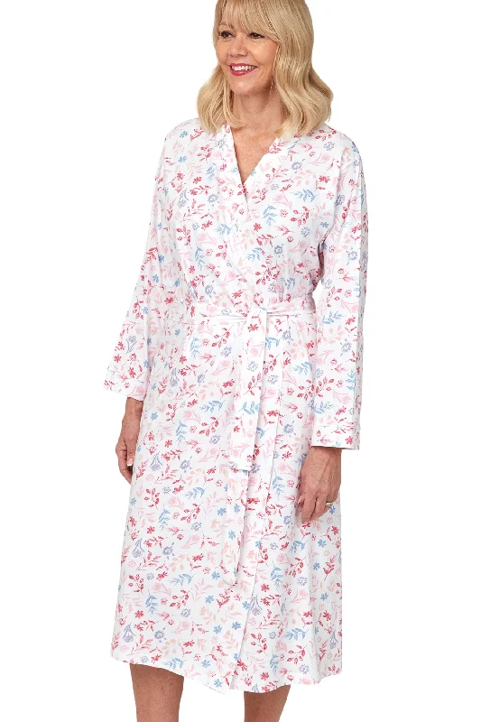 Lyla Print 100% Cotton Jersey Dressing Gown