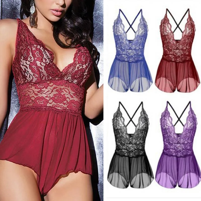 Nightdress Sexy Lace Stitching Lingerie