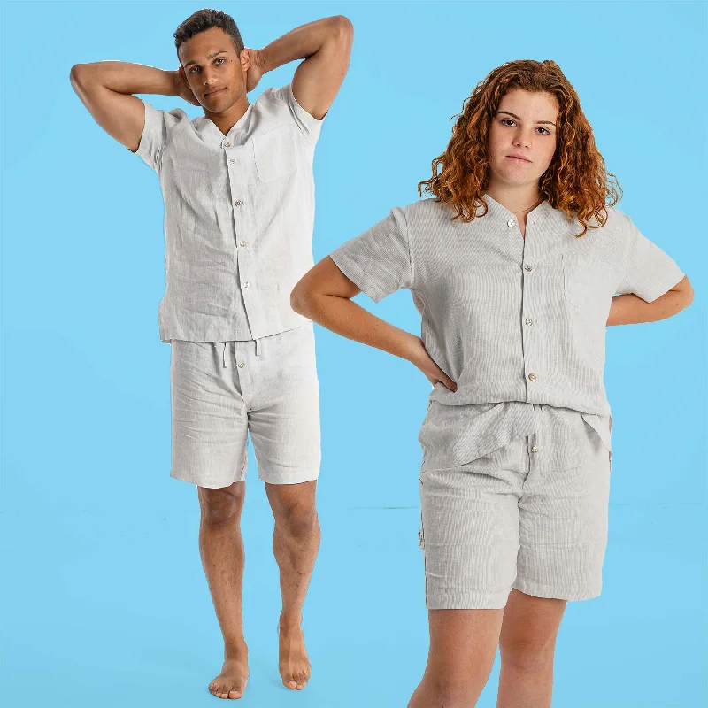 NASHVILLE 100% Organic Hemp Pajamas PJ Set (short-sleeves / shorts)