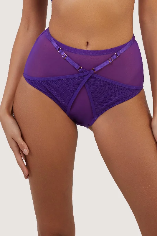 Eddie Purple Crossover High Waist Brief