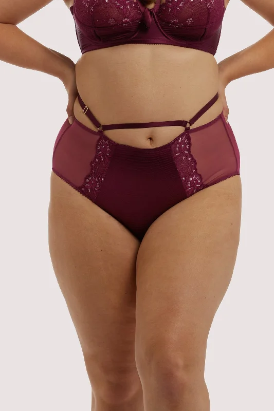 Madame X Dark Cherry High Waist Curve Brief