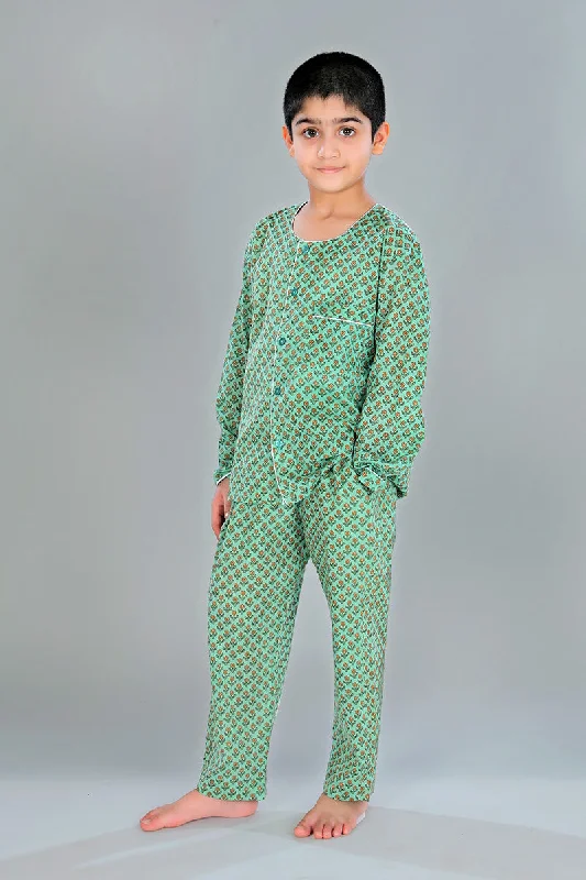 Round Neck Pajama Set for Boys