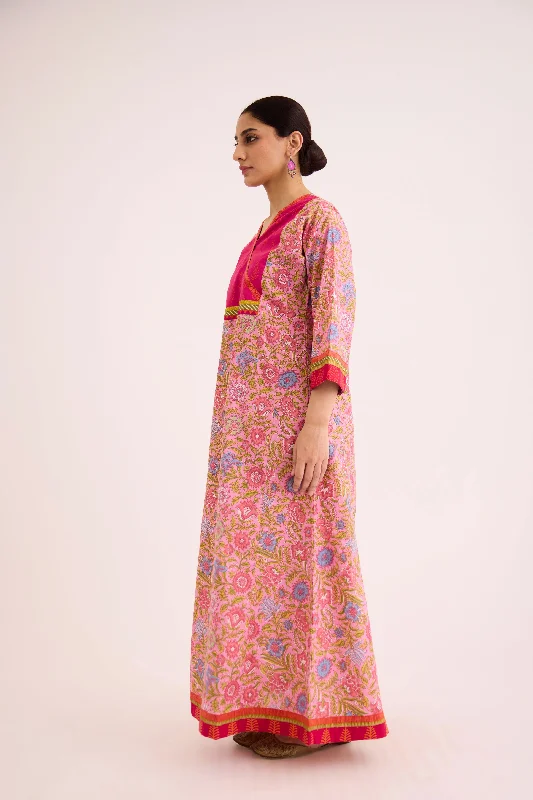 Rozana Caftan Peach Pink