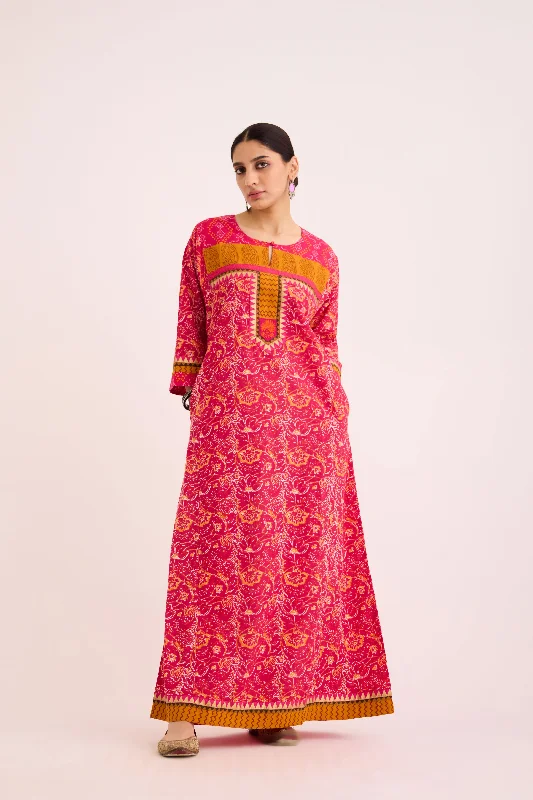 Rozana Caftan Pink Orange